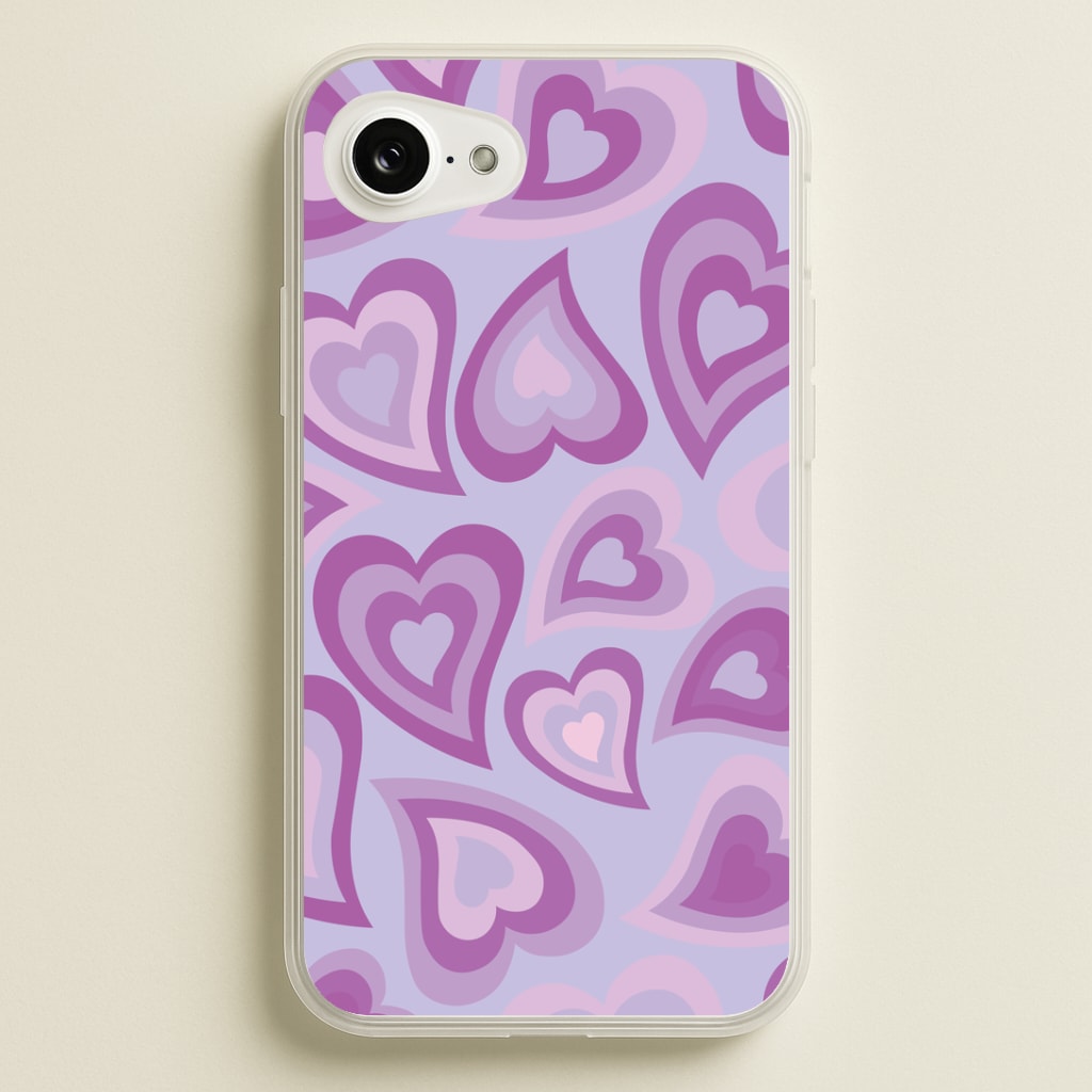 Purple Hearts - Trippy Patterns Phone Case
