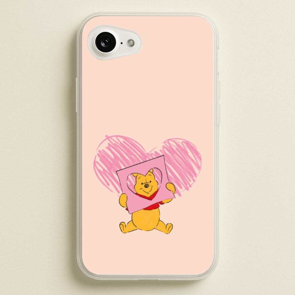 Pooh Heart Drawing Valentine's Phone Case