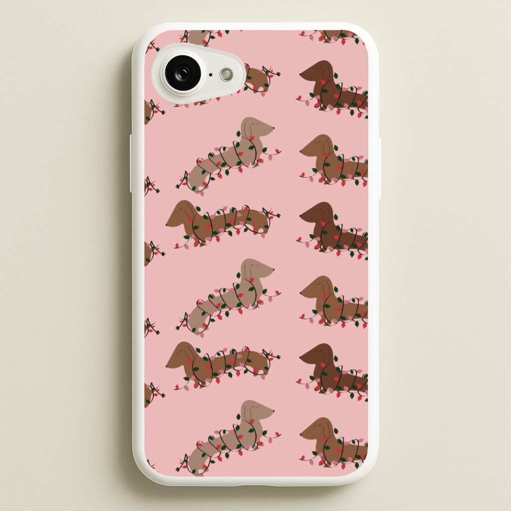 Dachshund Christmas Pattern Phone Case
