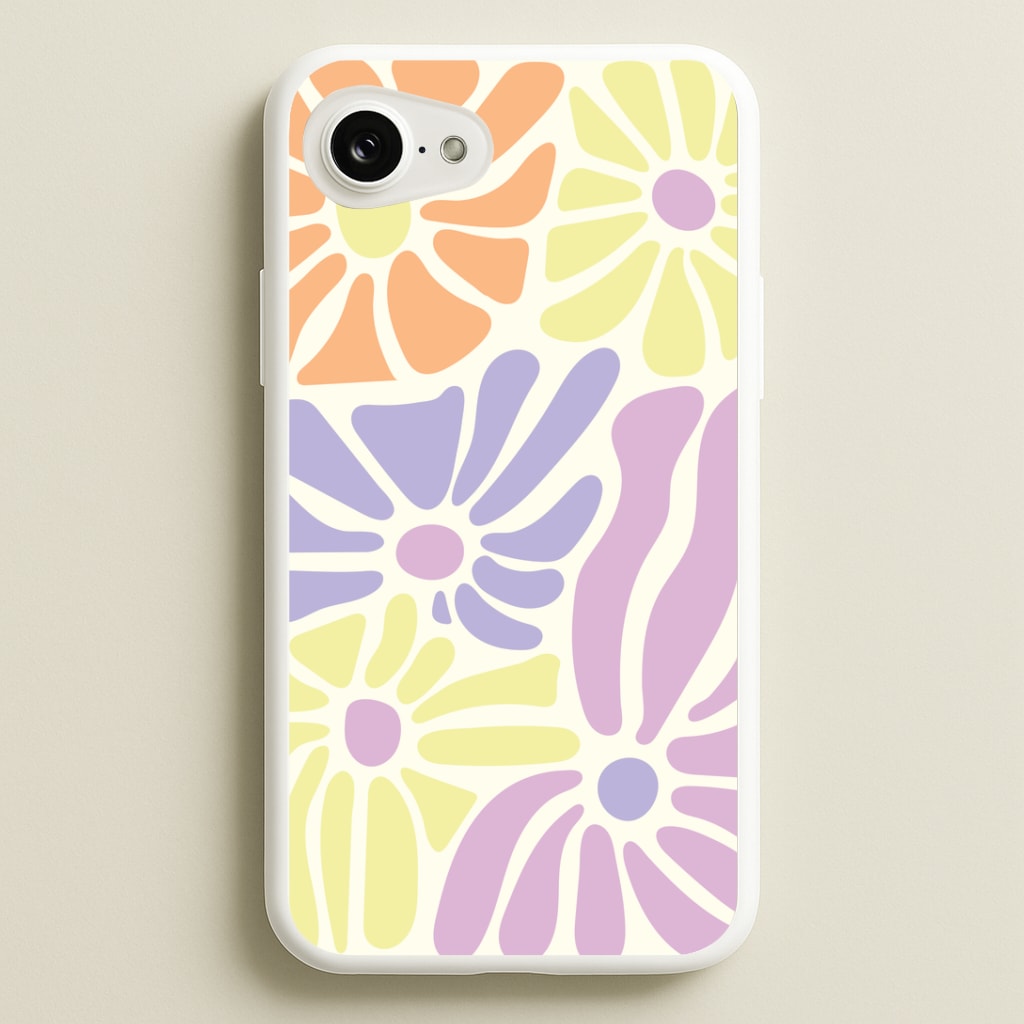 Pastel Abstract Flowers Phone Case