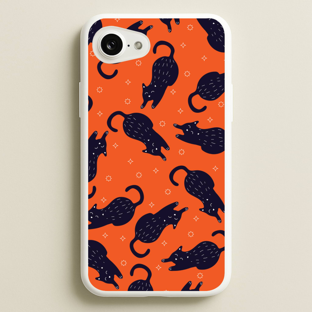 Black Cats And Stars Pattern Phone Case