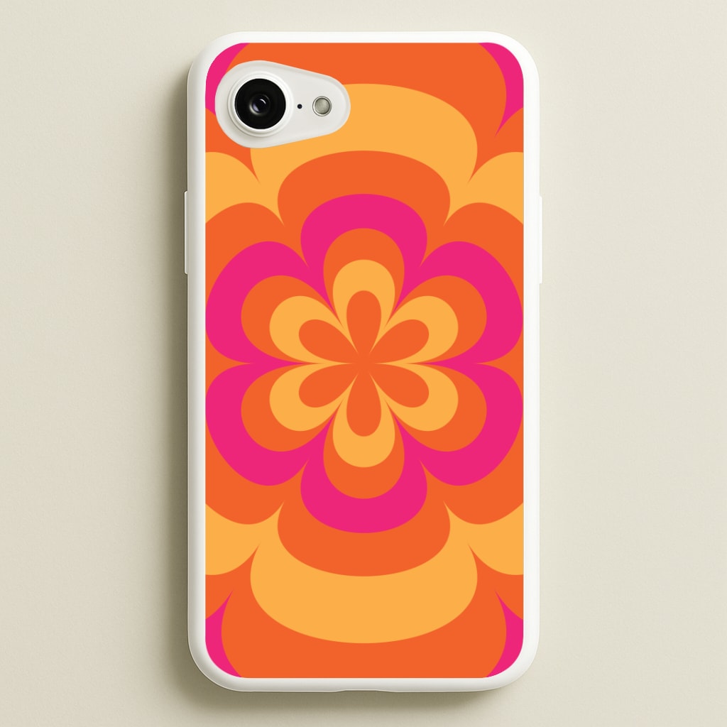 Sunset Trippy Flower Pattern Phone Case