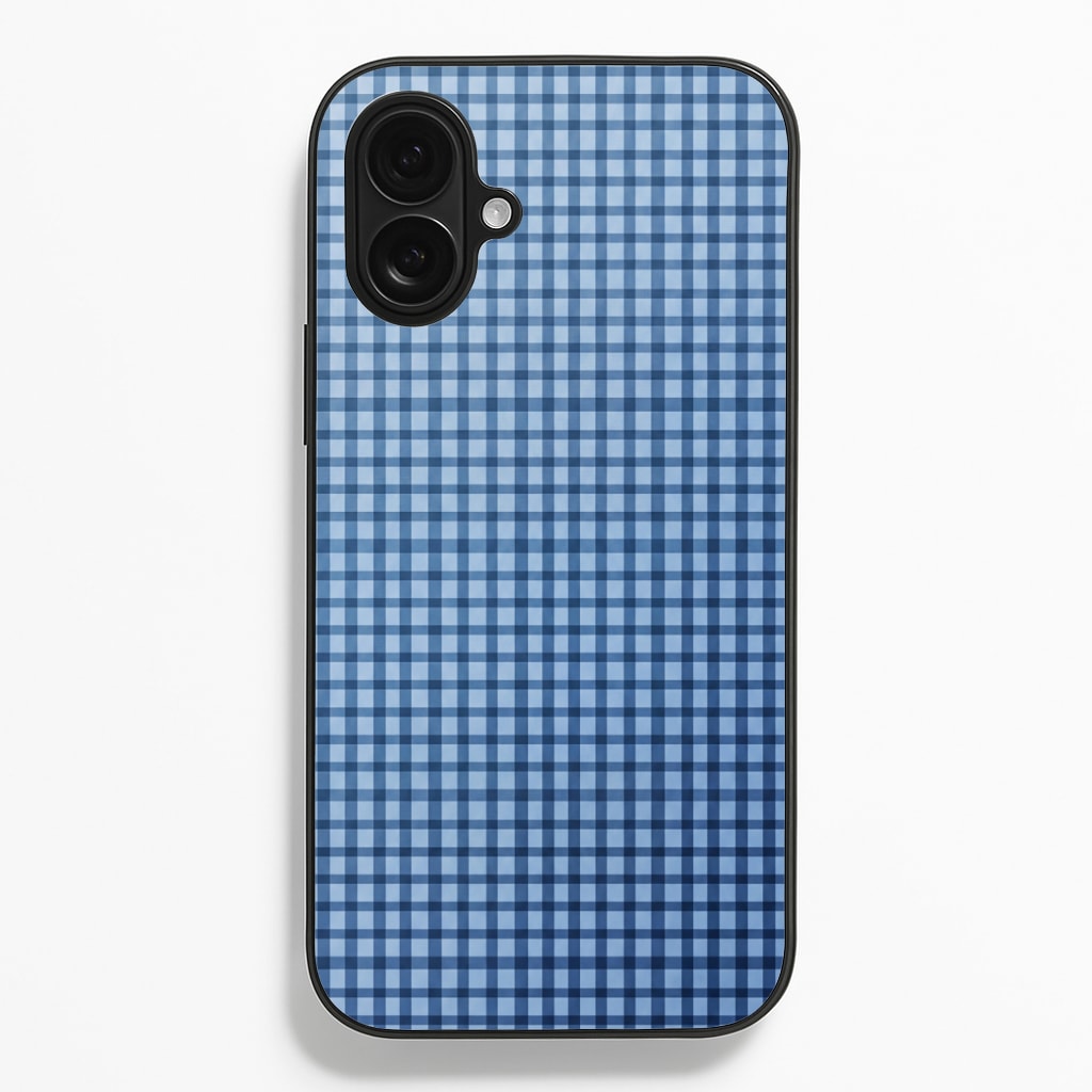 Back to Casics - Blue Gingham Weave Phone Case