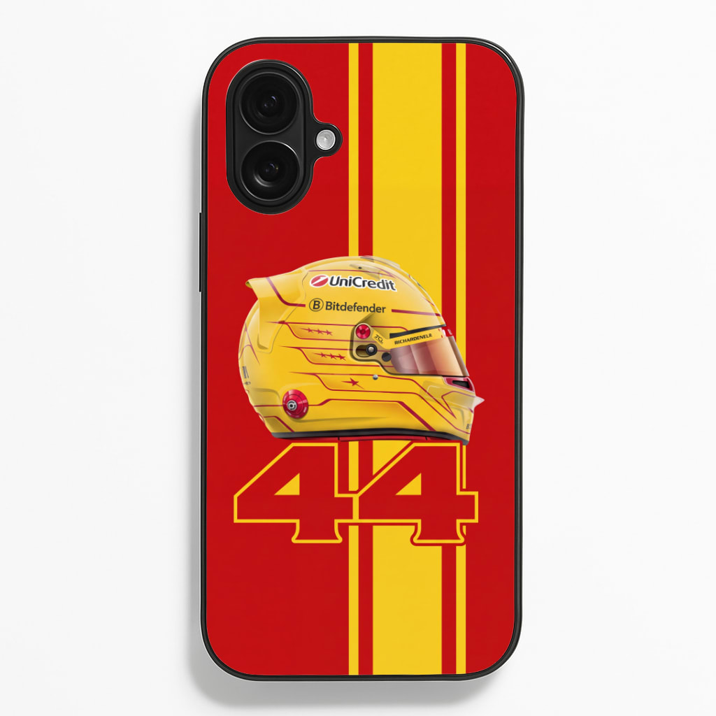 Red & Yellow 44 Helmet - Hamilton Phone Case
