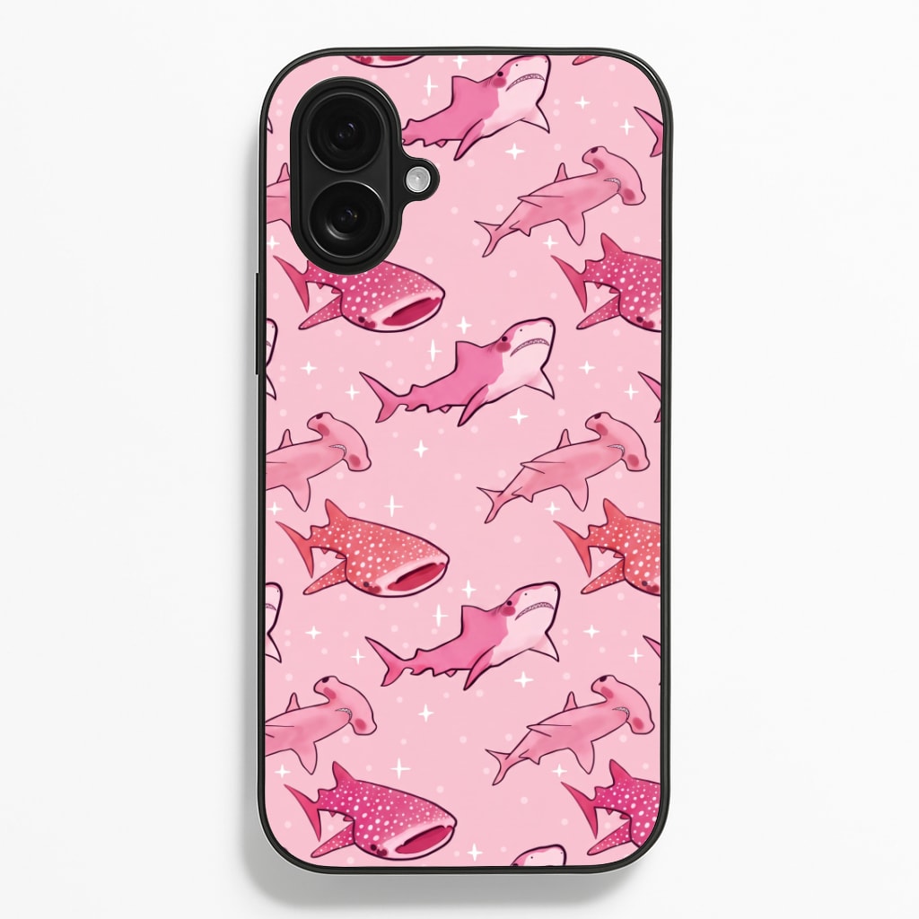 Pink Shark Pattern Phone Case