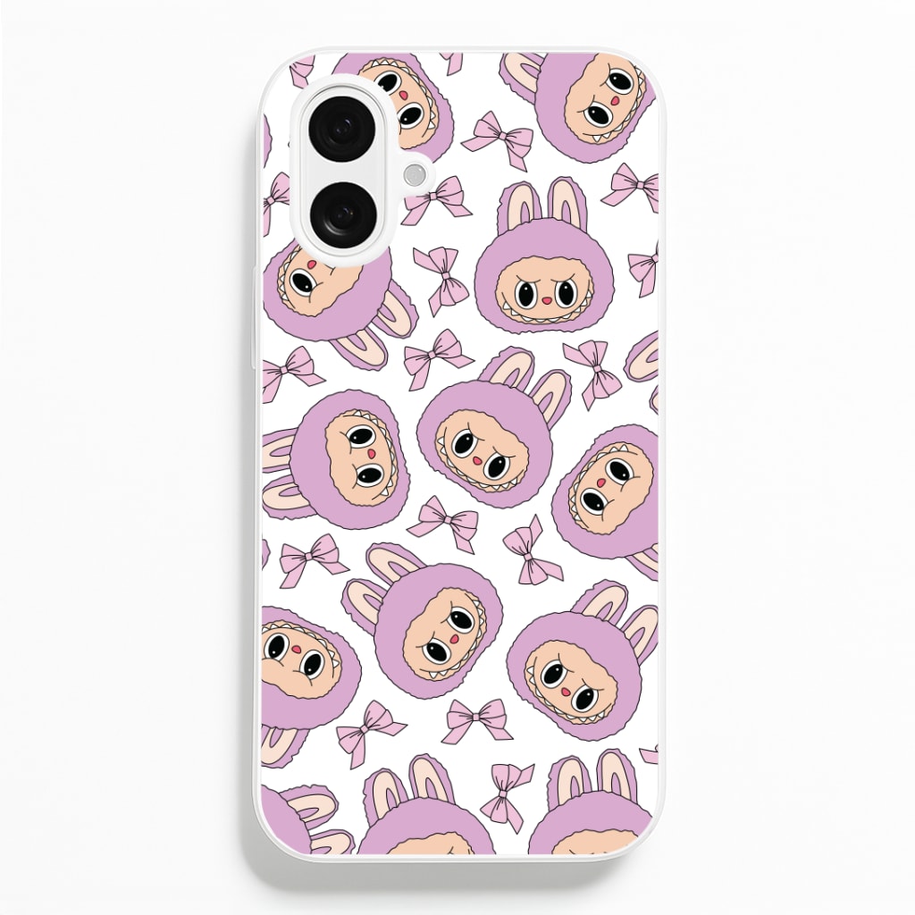 Cute Purple Monster And Bows Pattern Phone Case