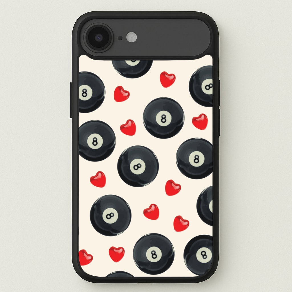 8-Balls And Hearts Pattern Phone Case