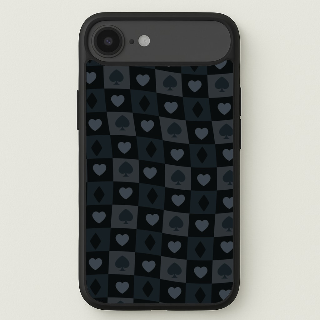 Card Suits Pattern Black Phone Case