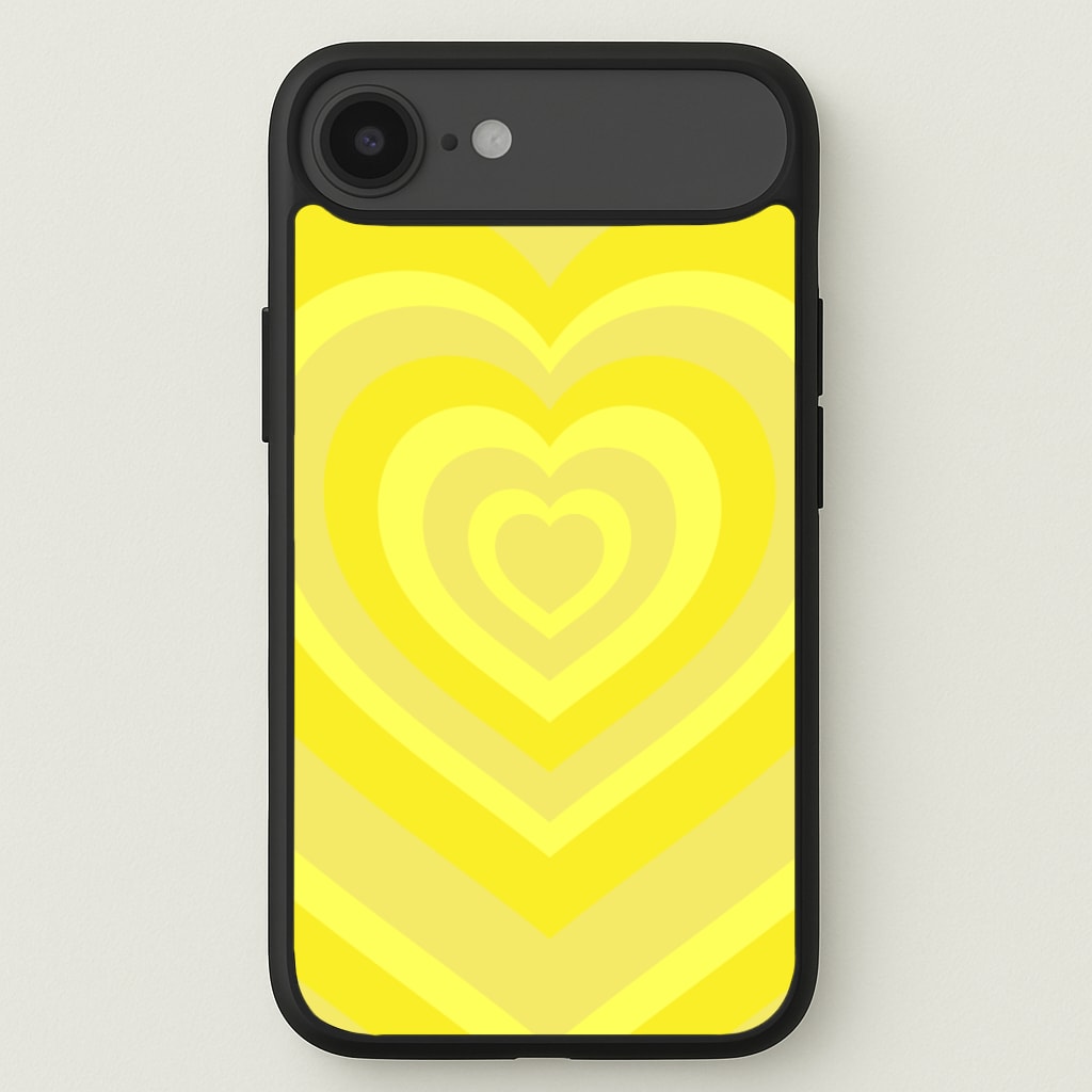 Yellow - Colourful Hearts Phone Case