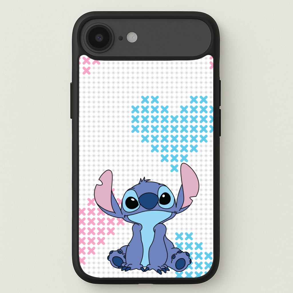 Blue Alien Hearts Phone Case
