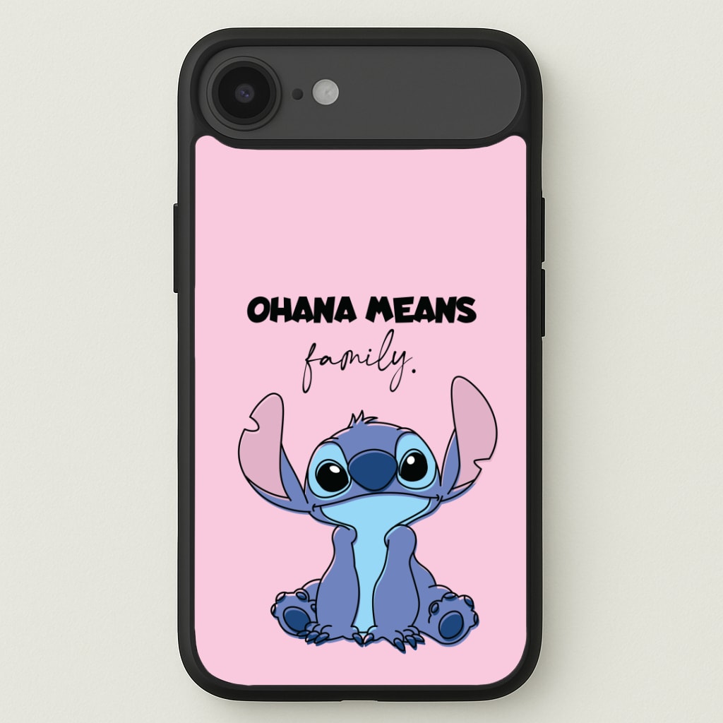 Ohana Means Family Pink Phone Case