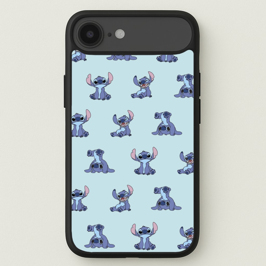 Cute Blue Alien Pose Pattern Phone Case