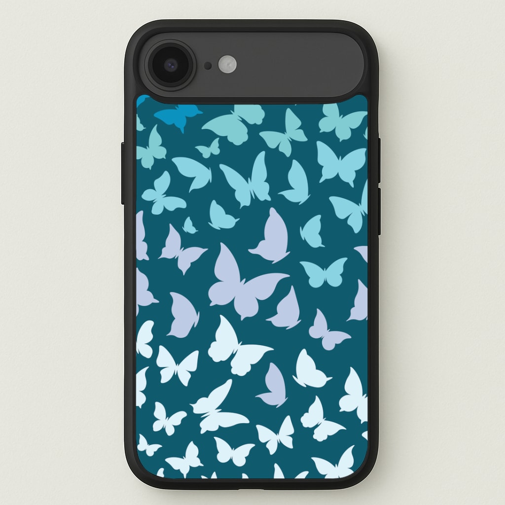 Blue Gradient Butterfly - Butterfly Patterns Phone Case