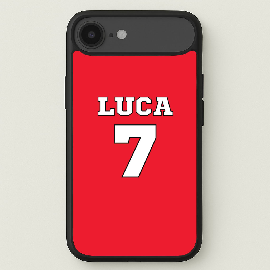 Red - Personalised Football Phone Case