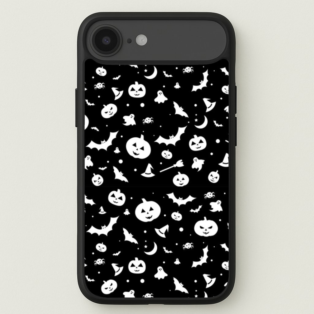 Black and White Halloween Pattern Phone Case