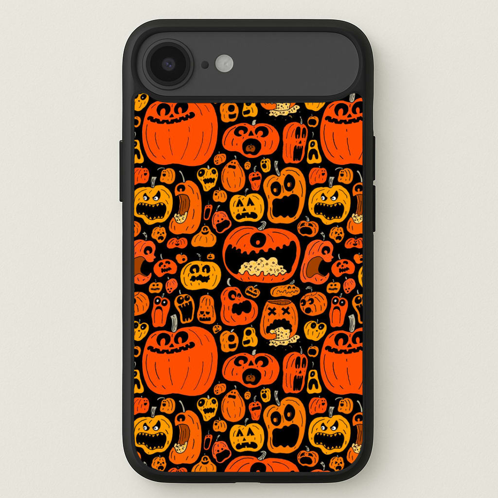 Scary Pumpkin Halloween Pattern Phone Case