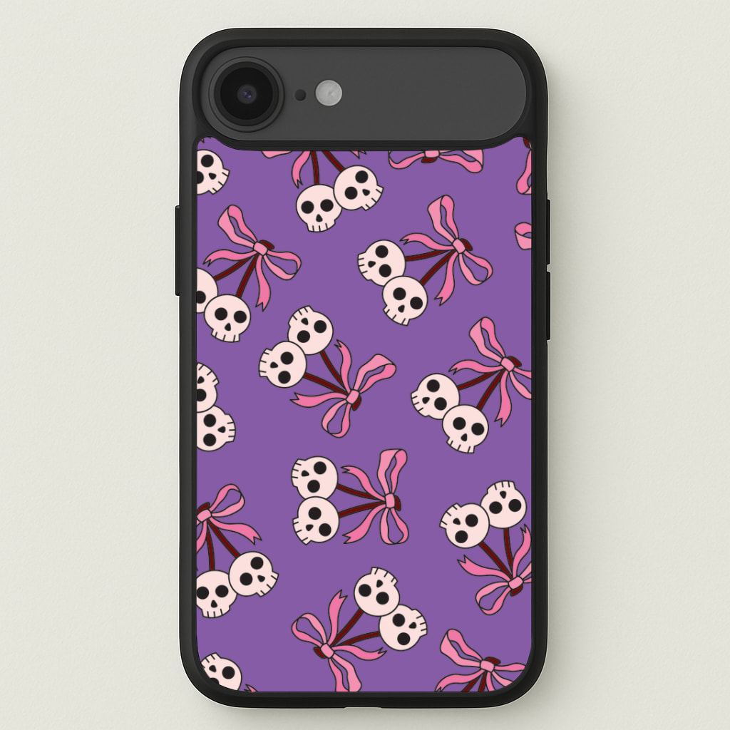 Cherry Skulls Pattern Phone Case