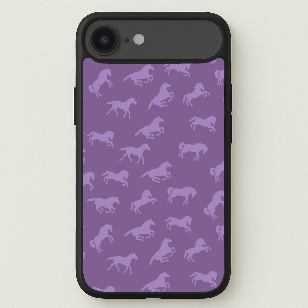 Purple Horse Pattern - Horses Phone Case