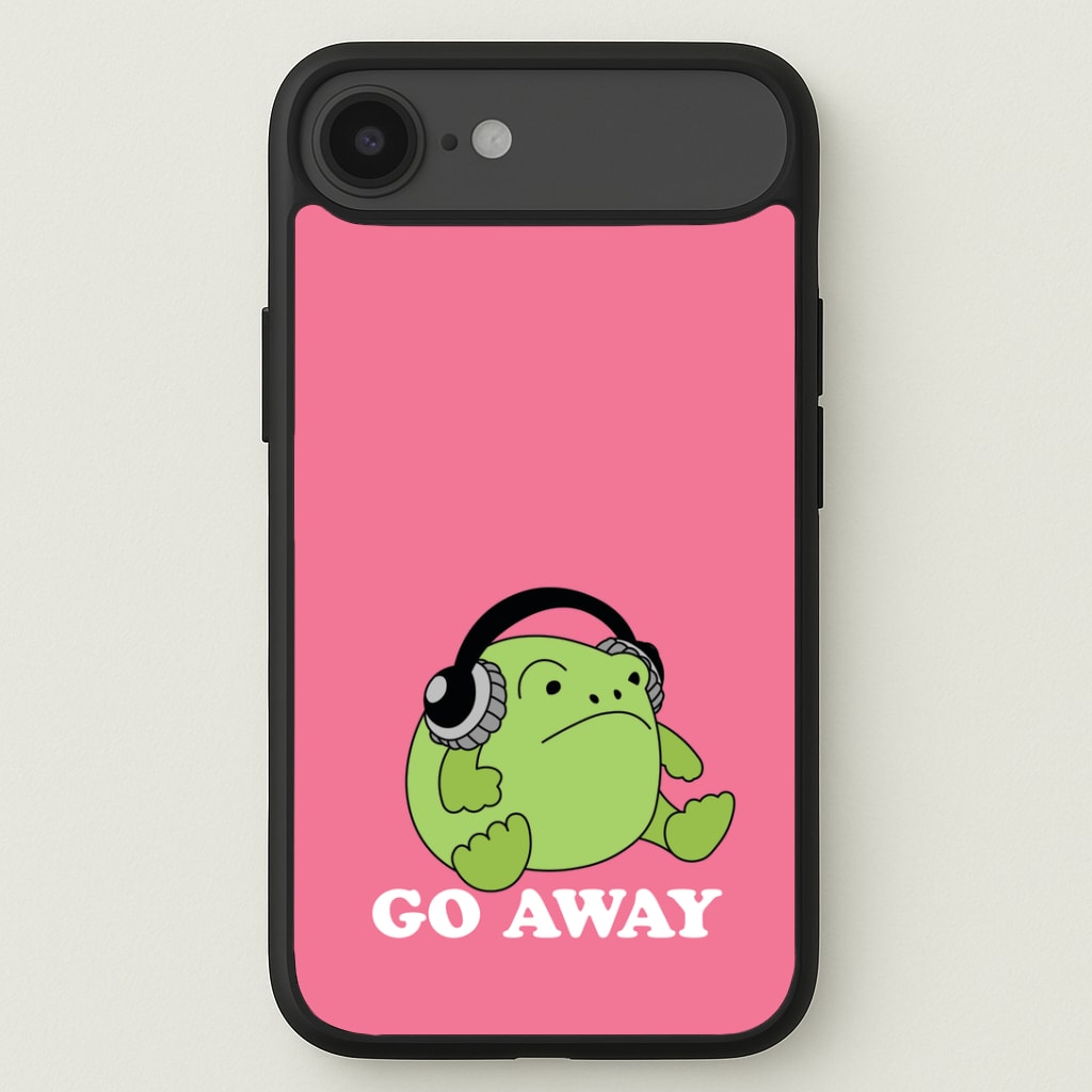 Go Away Grumpy Frog Phone Case
