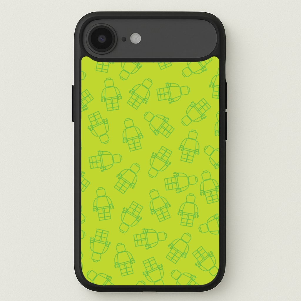 Bricks Figures Pattern Green Phone Case