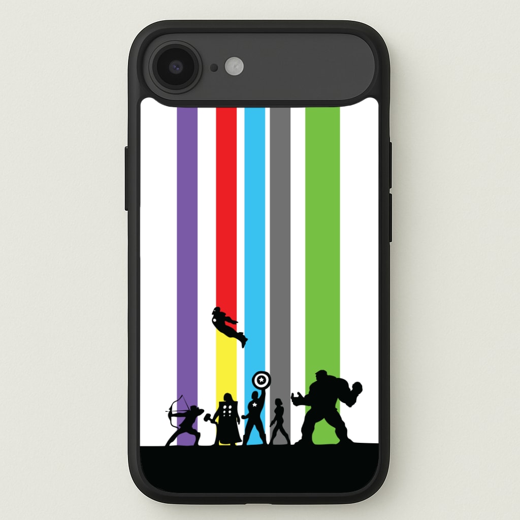 Superhero Team Silhouette Phone Case