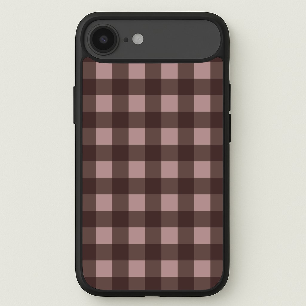 Chocolate Gingham Phone Case
