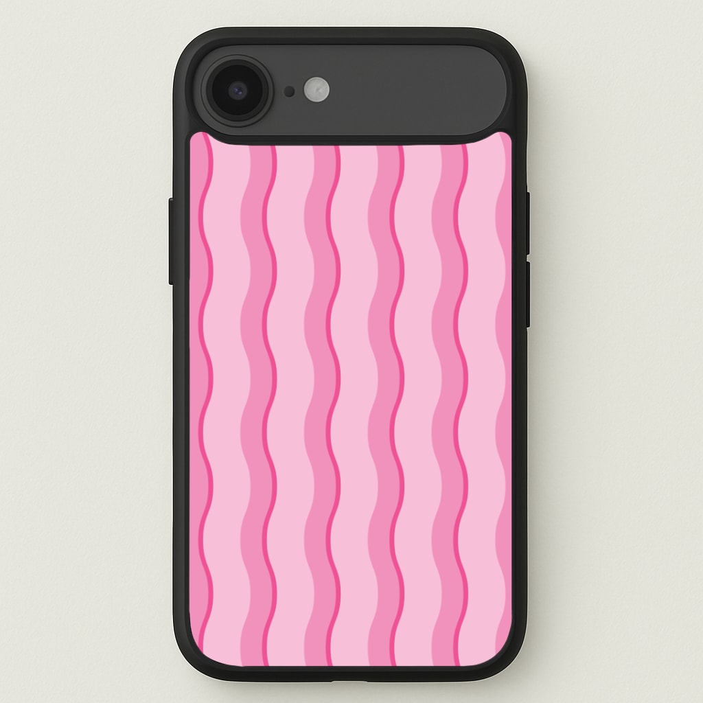 Pink Wavy Stripes Pattern Phone Case