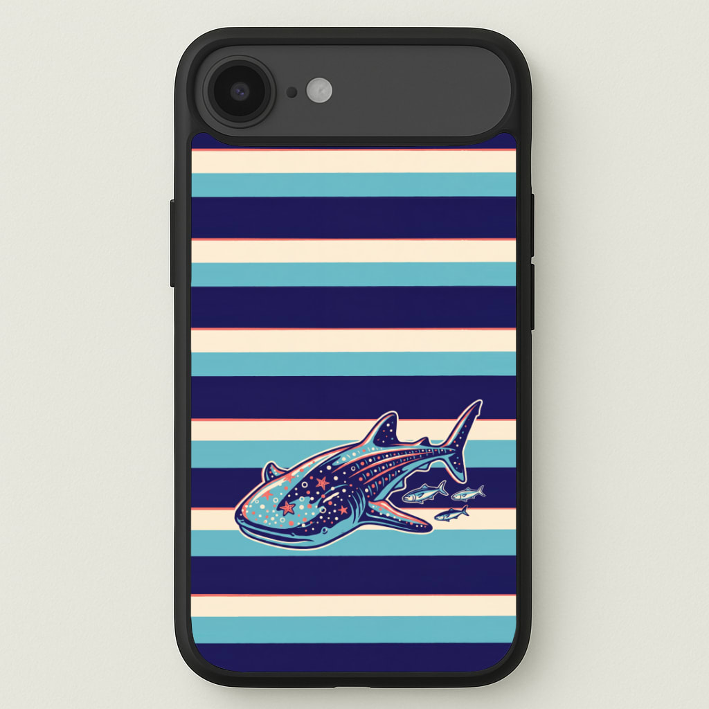 Striped Shark Phone Case