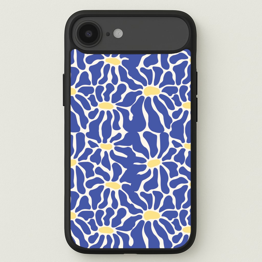 Dark Blue Flowers - Summer Phone Case