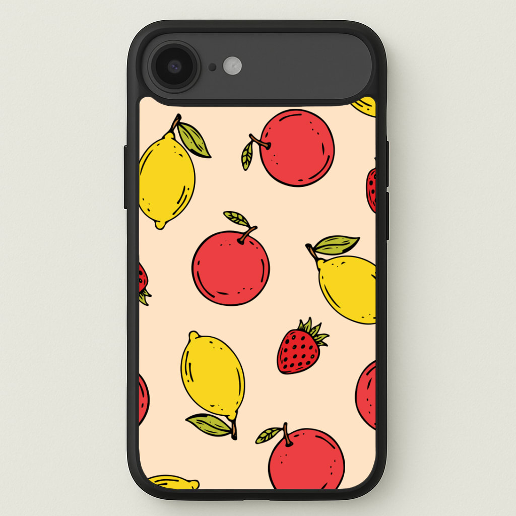 Sketched Summer Fruits Pattern Phone Case