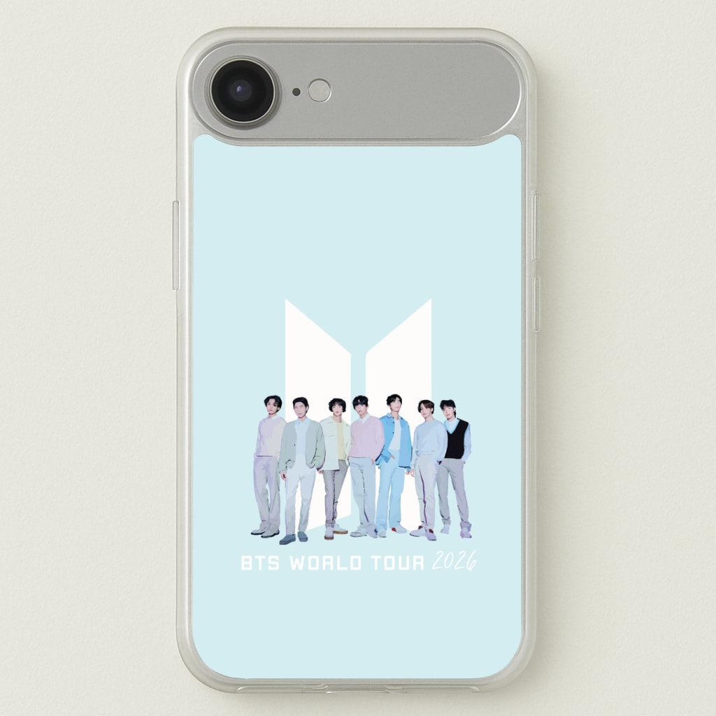 K-Pop Band Tour Pastel Blue Phone Case