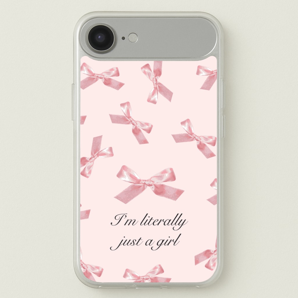 I'm Literally Just A Girl Bows Pattern Phone Case