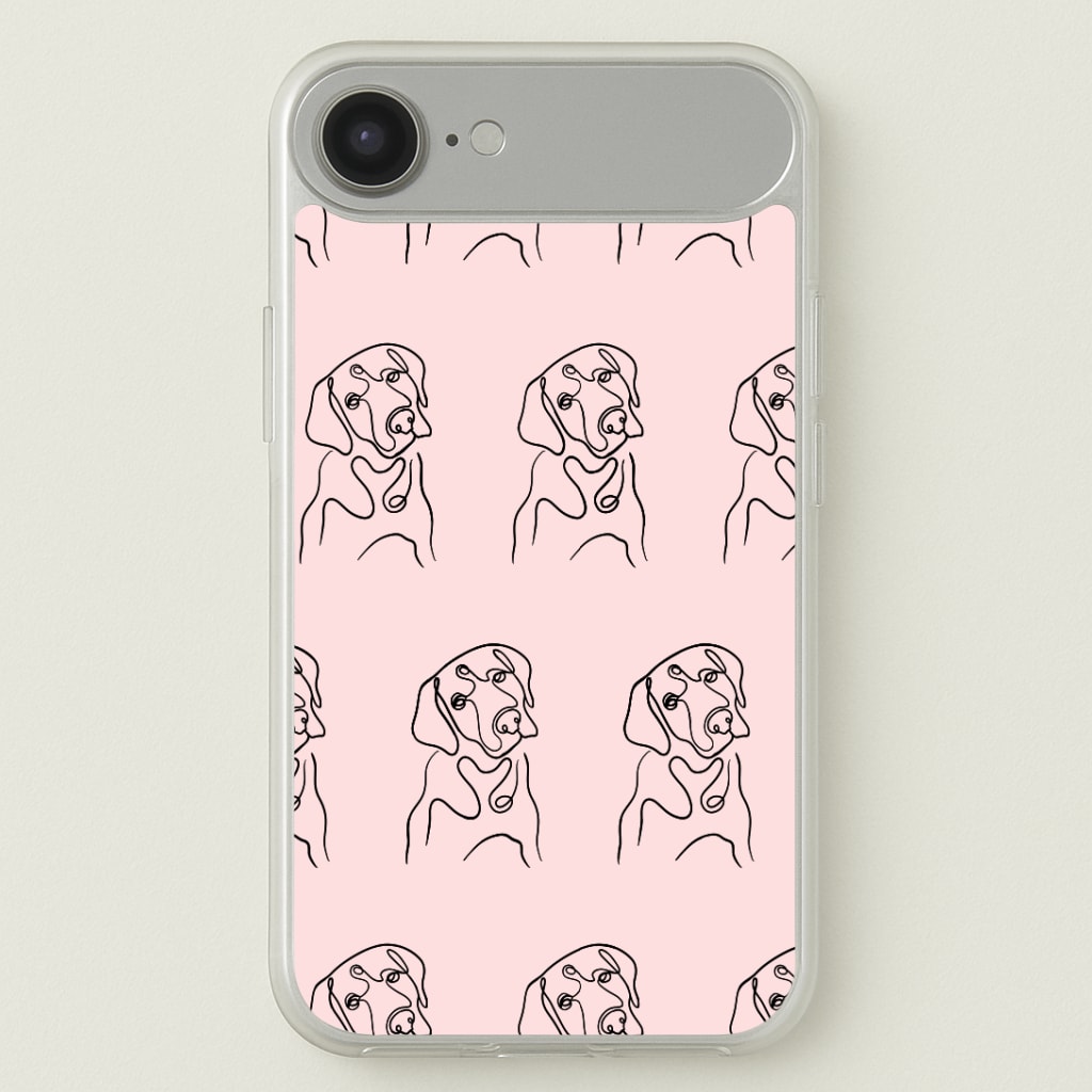 Labrador Outline - Dog Pattern Phone Case