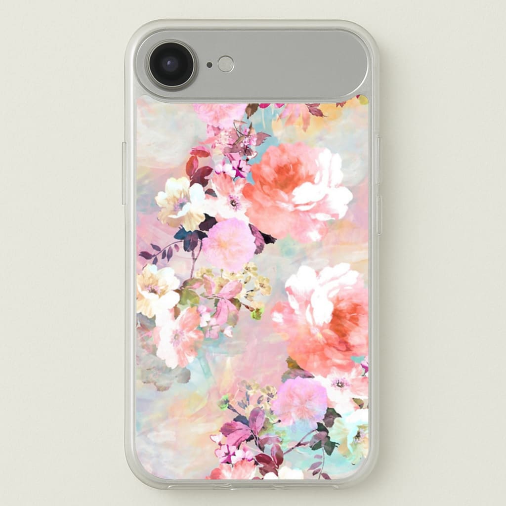 Pastel Pink Floral Pattern Phone Case