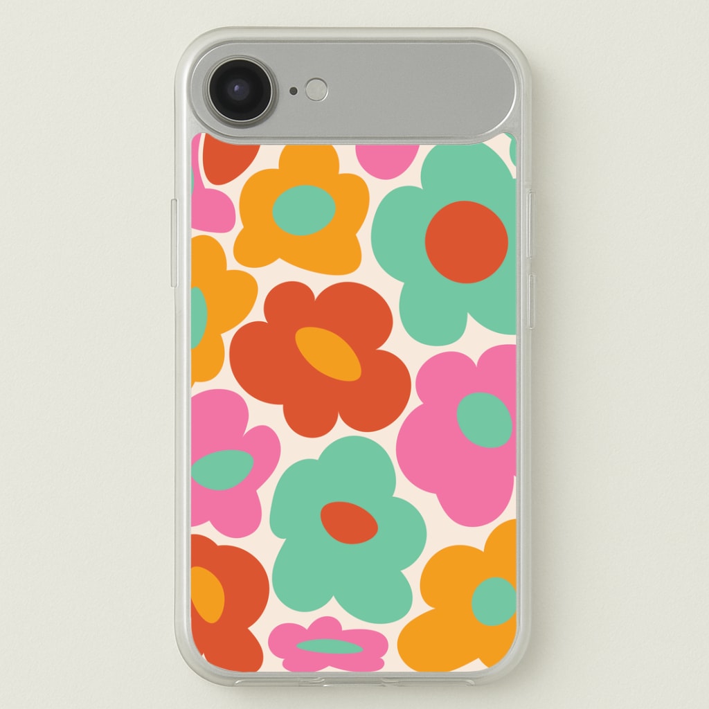 Abstract Trippy Retro Flowers Phone Case
