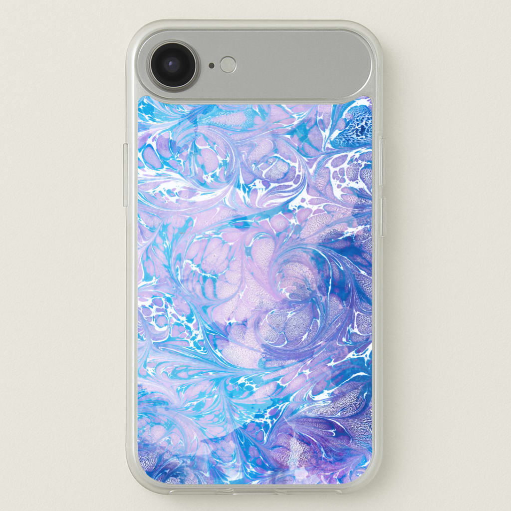 Sea Blue Swirly Marble Phone Case