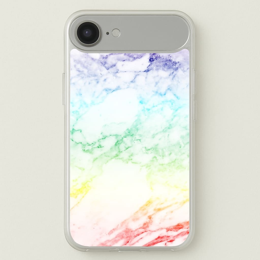 Rainbow Streak Marble Pattern Phone Case