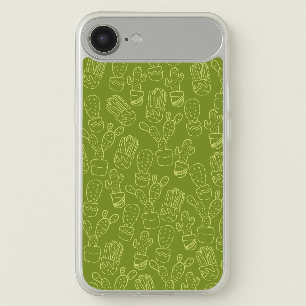 Green And Yellow Cacti - Western Phone Case