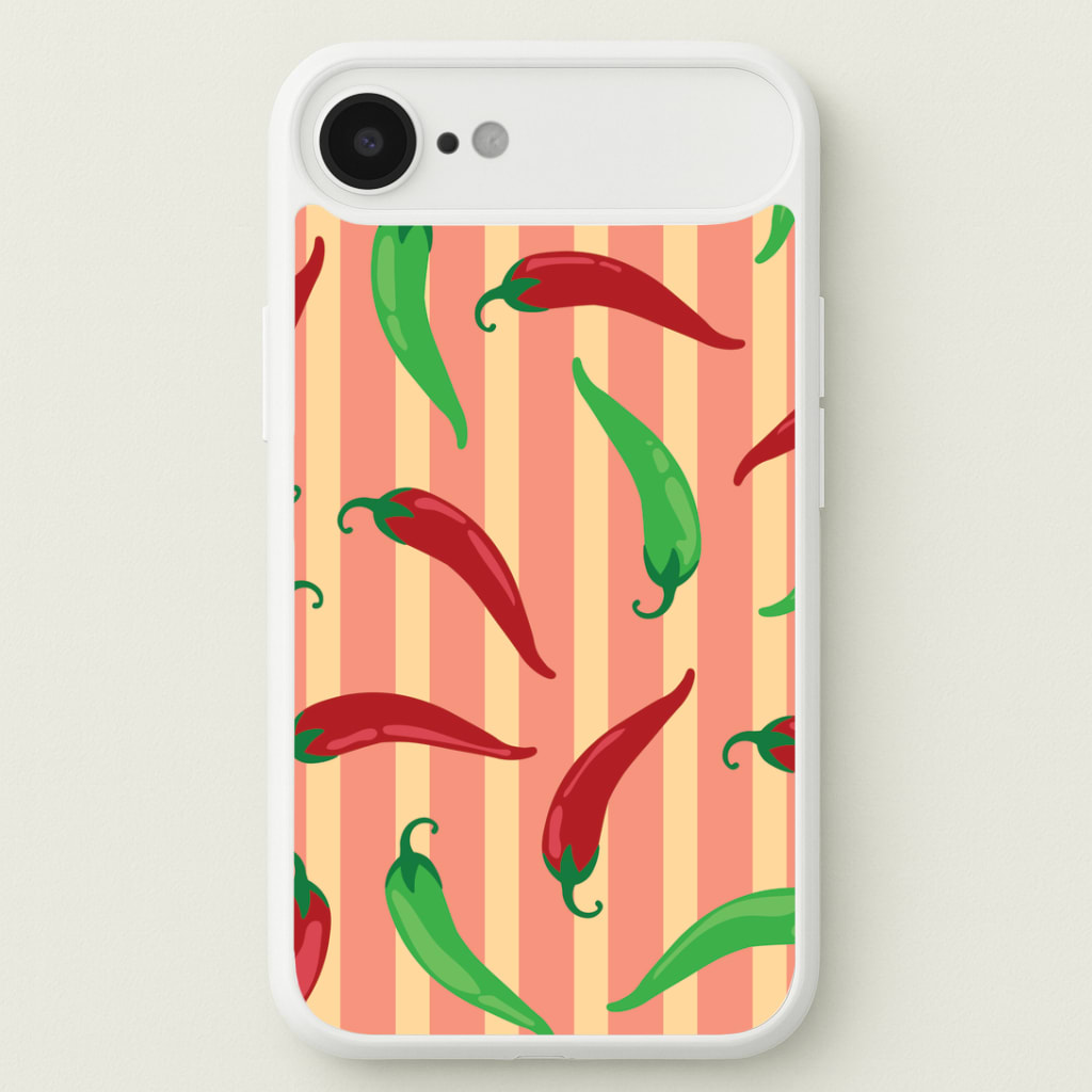 Chilis With Stripes Pattern Phone Case