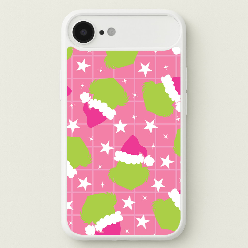 Pink Green Creature Xmas Pattern Phone Case