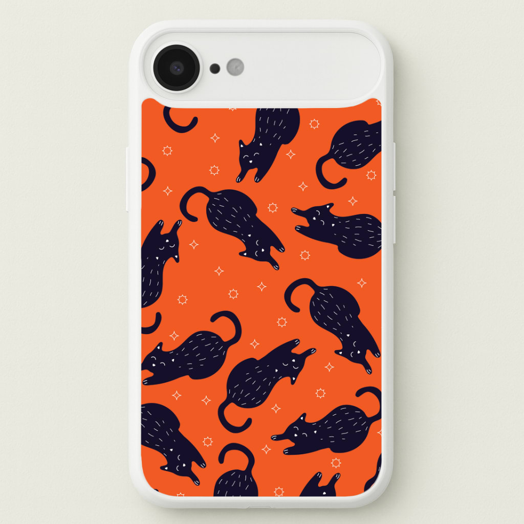 Black Cats And Stars Pattern Phone Case