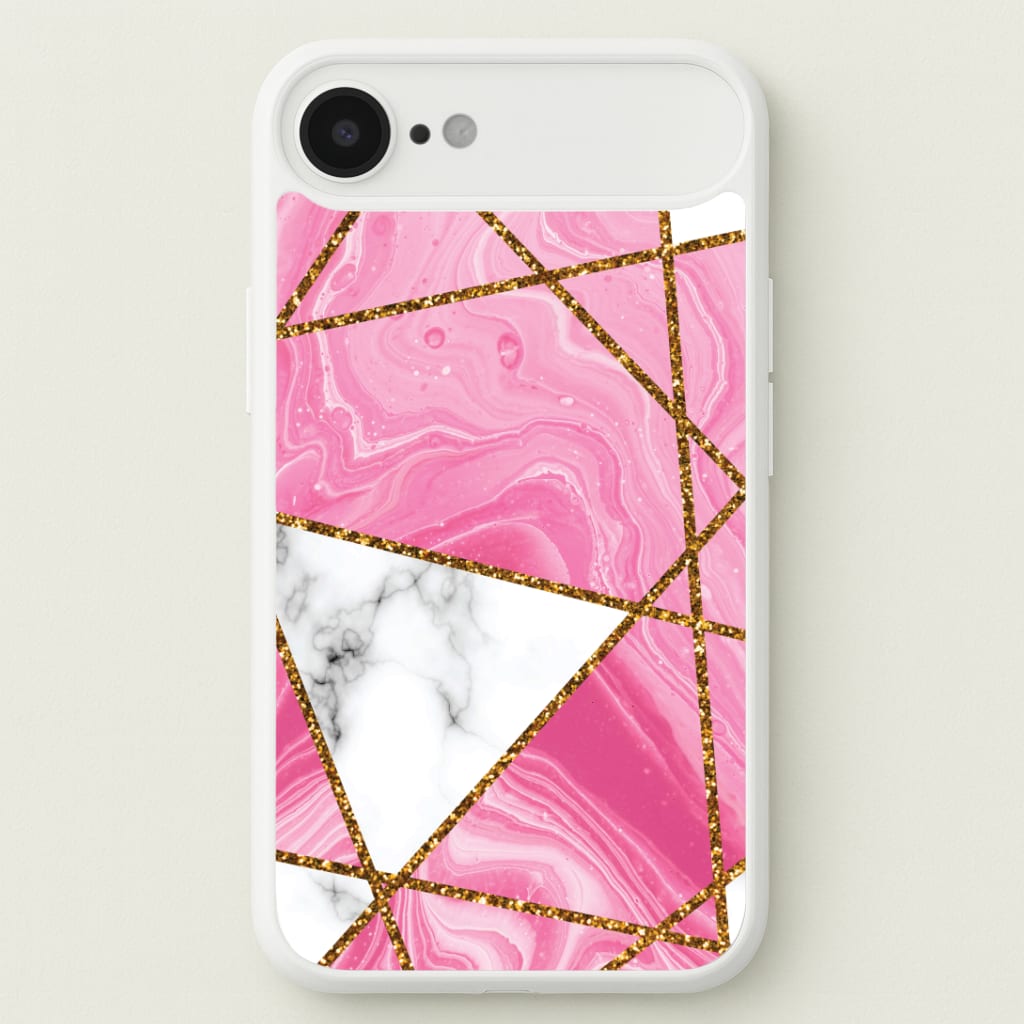 Pink Marble And Gold Collage Phone Case