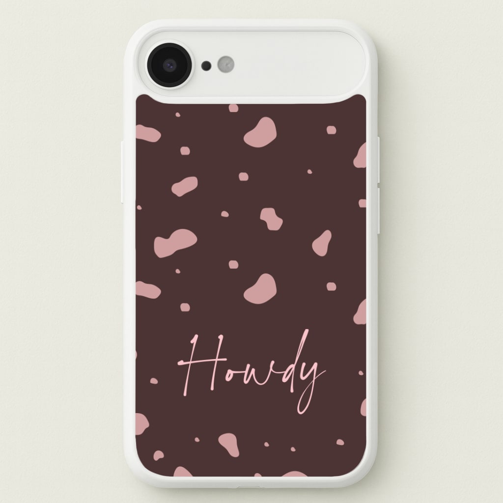 Cow Print Howdy Phone Case