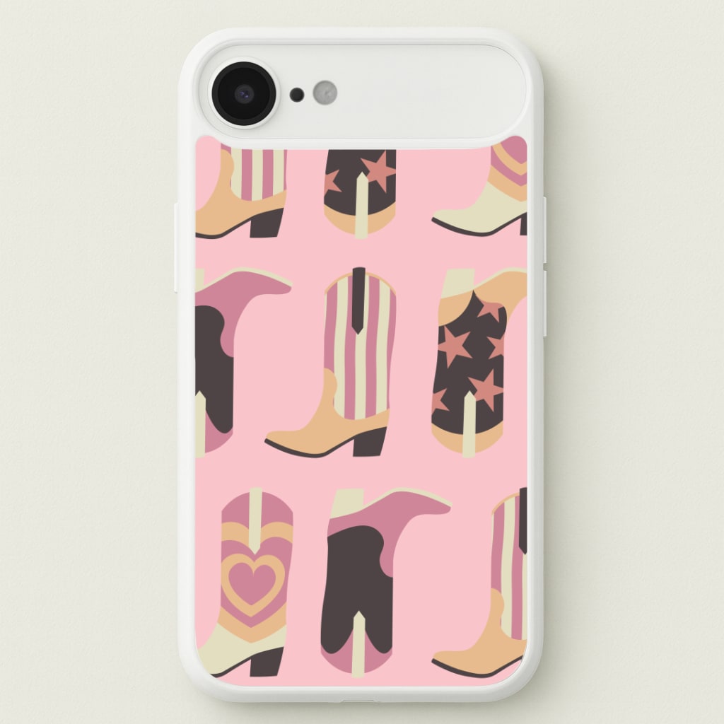 Dusty Pink Cowboy Boots Pattern Phone Case