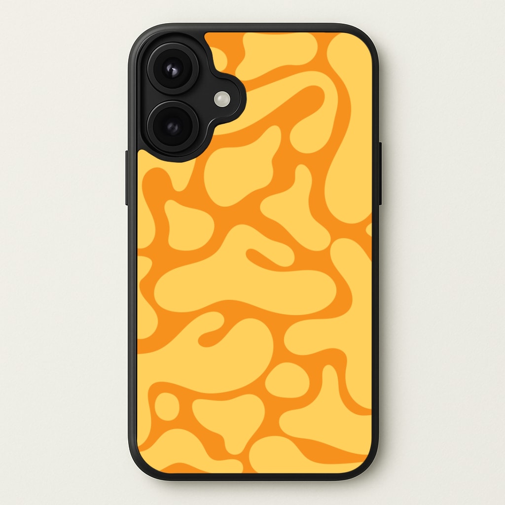 Yellow Blobs Abstract Pattern Phone Case