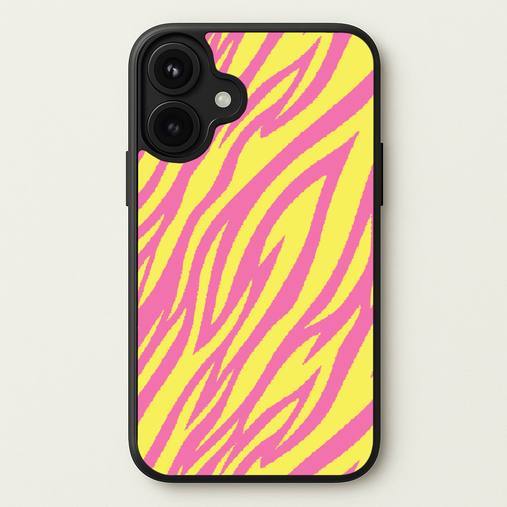 Neon Zebra Print Phone Case
