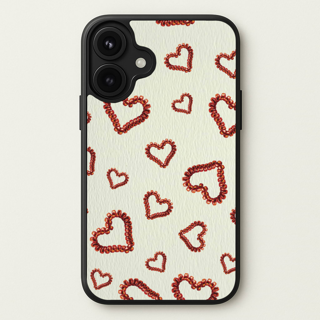 Elastic Hearts Pattern Phone Case