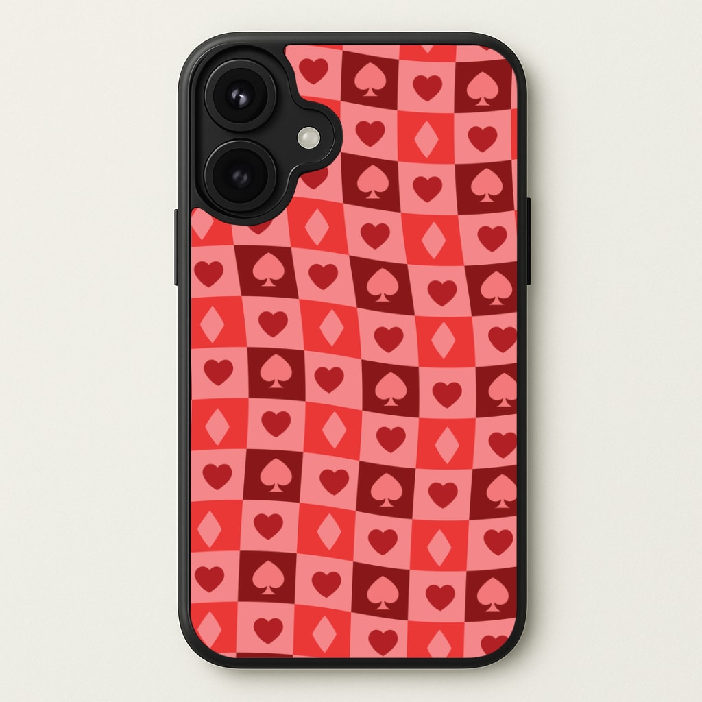 Card Suits Pattern Red Phone Case