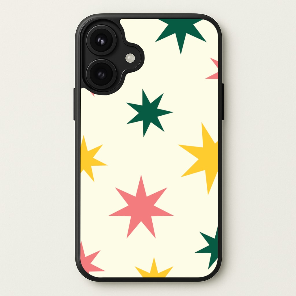 Colourful Christmas Stars Pattern Phone Case
