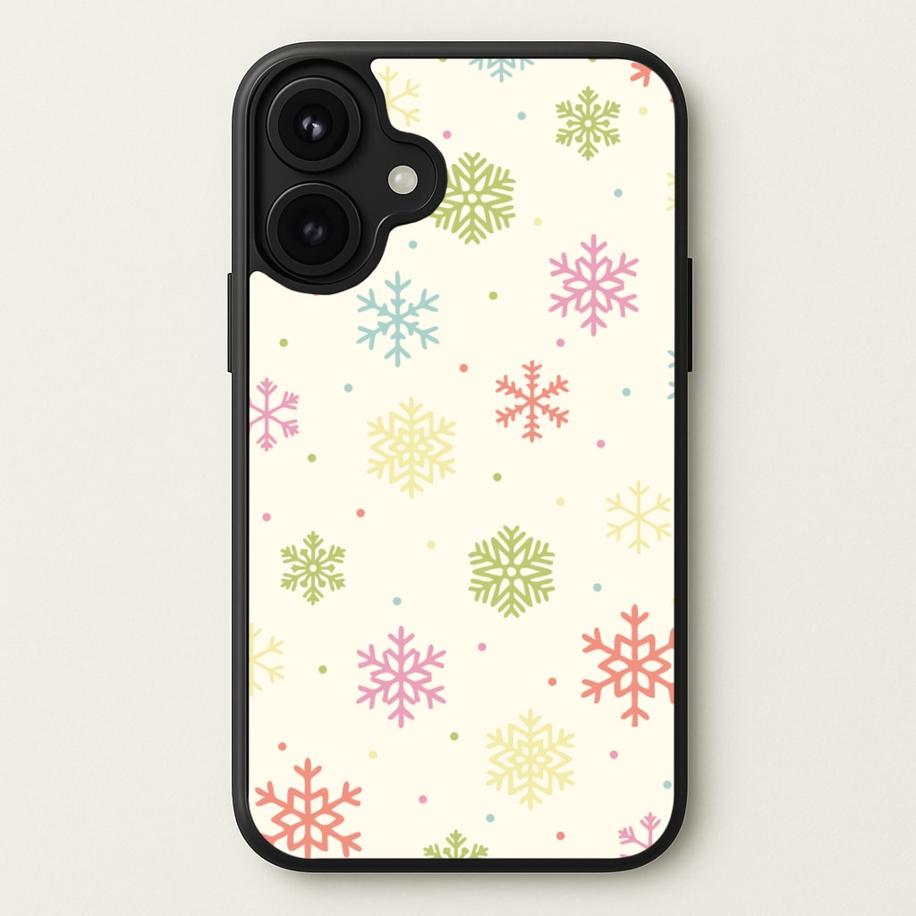 Pastel Snowflakes Pattern Phone Case